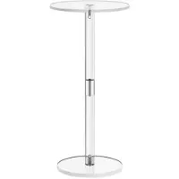 Semoic Table Basse Transparente en Acrylique, Table à Boisson Transparente, Petite Table D'Appoint Ronde en Acrylique, Décorations de Bureau pour la Maison