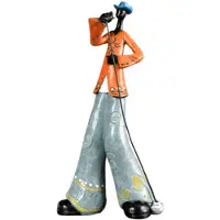Semoic Jazz Band Player Figurines Vintage Musicien Figure Résine Statues Ornement de Bureau Rétro Sculpture Maison Intérieur Décor A