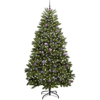 vidaXL Sapin de Noël artificiel avec 300 LED Vert 240 cm PVC et métal