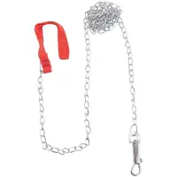 Semoic 1.6M Heavy Duty Metal Chain Dog Puppy Walking Lead Leash Clip Rouge Handle
