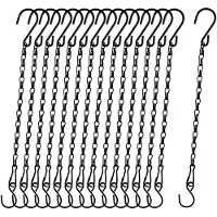 Semoic Chaîne pour Plantes Suspendues, 15 Chaînes Noires, Kit de Chaînes pour Petits Paniers Suspendus, Rallonge de Panier, Carillon Éolien de Porche