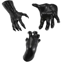 Semoic Décorations D'Halloween Mains Effrayantes à Fixer au Mur Mains D'Horreur pour Décorations Murales Sculpture Gothique Suspendue B