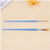 Semoic 100 Pieces SéRies des Gamins Pinceaux Ensemble pour Aquarelle Peinture à L'Huile Appartement + Brosse Pointue pour le Visage Du Corps Clou Artisanat