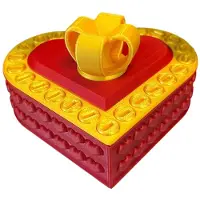 Semoic Coffret Cadeau en Forme de Cœur Imprimé en 3D, Cadeau de Saint-Valentin, Boîte de Rangement de Mariage, Boîte Cadeau pour Bagues, Colliers, Or et