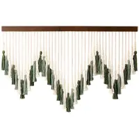 Semoic Macramé Gland Guirlande Vert Boho Mur Art Pépinière Décoration Murale Macramé Tenture Murale Enfants Chambre Décor A