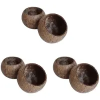 Semoic 6X Peut Verser la Bougie Bol de Coquille de Noix de , Coquille de Noix de , Bol en Bois de Noix de , Bol de DéCoration CréAtive, Bol de