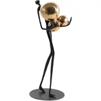 Semoic CréAtivité Figure Statue Art Abstrait Moderne MéTal Fer Art Sculpture DéCoration de la Maison Salon Chambre Bureau