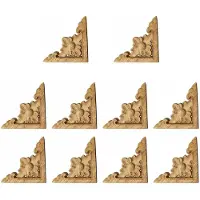 Torribaly 10 PièCes Sculpté Non Peint EuropéEn Meubles en Bois FenêTre Coin Bois Applique Onlay Bois Figurines Ornementales