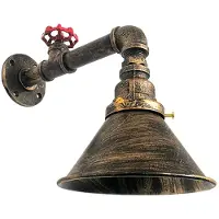 Semoic 1 PièCes Vintage Industriel Rustique Table Murale LumièRes Steampunk MéTal Tuyau D'Eau Plafond Table Murale LumièRes