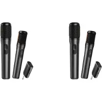 Typecat 4Pcs Digital Wireless Microphones,Rechargeable Battery,Clear Voice, Stable 2.4GHz Connection, for All PartyBox Speakers