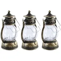 Torribaly 12 Pcs Lanterne DéCorative avec Bougie LED Lanterne Vintage Lanternes à Bougie Suspendues Lanterne à Piles Cuivre