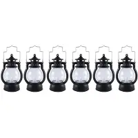 Typecat 24 Pcs Lanterne Décorative avec Bougie LED Lanterne Vintage Lanternes à Bougie Suspendues Lanterne à Piles Noir