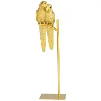 Semoic Sculpture de Perroquet en Résine Statue de Perroquet Oiseau Animal Décoration Moderne Entrée Bureau Salon Décoration Or