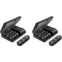 Typecat 2X Pilule de Portable Pilulier Hebdomadaire 3 Fois Par JourPilule étanche à La Lumière Du Jour Noir Universel