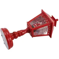 Semoic Décorations de Noël Veilleuse Lumineuse en Cristal Ornements de Noël Lampe de Table Décoration de Noël pour la Maison Rouge