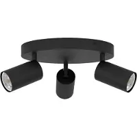 Eglo 900336 TELIMBELA-Z LED GU10 triple plafonnier 3x4,9W Ø250mm noir dimmable