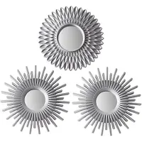 Semoic Miroirs ArgentéS pour Mur Lot de 3 - Miroirs Muraux pour DéCoration de Chambre et DéCoration D'IntéRieur Miroirs pour DéCoration Murale Miroirs