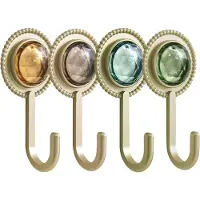 Typecat Crochets adhésifs robustes, 4 pièces, supports muraux pour suspendre des manteaux