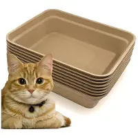 Kepptory Lot de 5 Bacs à Litière Jetables et Portables pour Chats, Hamsters, Cochons D'Inde et Lapins (43 X 33,5 X 10 cm)