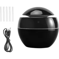 Torribaly Humidificateur D'Air Portable Diffuseur D'ArôMes USB à Ultrasons LED Veilleuse éLectrique Diffuseur D'Huiles Essentielles AromathéRapie Noir