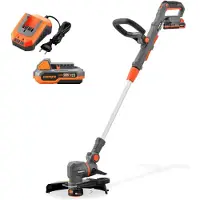 FUXTEC Tondeuse à gazon sans fil 20 V FX-E1RT20PROSET | avec batterie | largeur de coupe de 28 cm | coupe-bordures pivotant | manche télescopique