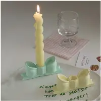Semoic Bougeoir en Forme D'Arc, Longue Tige, Bougie D'Aromathérapie, Chandelier de Simulation, Chandelier Rétro