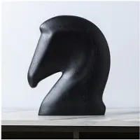 Semoic Ornements Modernes et Minimalistes en Résine Représentant des Têtes de Cheval Abstraites, Décoration pour Salon, Hall D'Entrée, Bureau ou Bureau,