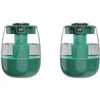 Torribaly 2X Humidificateur Ménage Chambre USB Plug-In Petit Salon Grand Brouillard Bureau Bureau Capacité Humidificateur Vert