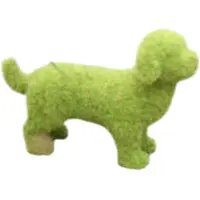 Typecat Simulation de Chien Floqué, Sculpture D'Animaux, Ornements de Jardin, Décoration de Fenêtre, Photographie, Décoration D'Animaux B