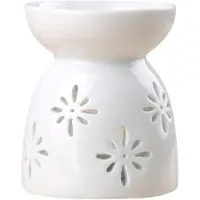 Semoic Diffuseur en CéRamique BrûLeur à Bougie Diffuseurs D'Huiles Essentielles BrûLantes en CéRamique Lampe Aromatique - Fleur