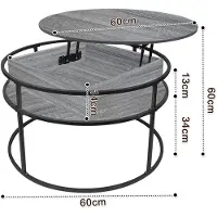 StarTech.com Table basse - Table de salon - Couvercle rabattable avec espace de rangement - Panneau de particules - Structure métallique - 60x60x47 cm