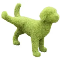 Semoic Simulation de Chien Floqué Sculpture D'Animaux Ornements Décoration de Jardin Fenêtre Photographie Décoration Animal A