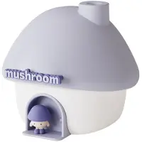 Tlily Réservoir D'Eau de 300 Ml, Humidificateur D'Air en Forme de Champignon, Veilleuse pour la Maison et le Bureau, Violet
