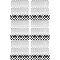 Exogio Lot de 96 Filtres de Rechange pour Fontaine à Eau pour Chat (108/3,2 L et 67 Oz/2 L) avec 96 Éponges de Préfiltration