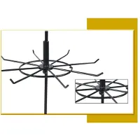 Semoic 3X Présentoir à Bijoux Rotatif à 2 Niveaux, Rond, en Métal, pour Colliers, Boucles D'Oreilles, Bagues, Bracelets et Montres