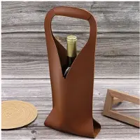 Tlily Sac à Vin en Cuir pour Bouteille de Vin, Sac à Main pour Champagne, Sac Cadeau pour Noël, Mariage, , Anniversaire E