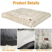 StarTech.com Coussin pour chien ultra-doux - Coussin orthopédique apaisant pour chien, taille 3XL - Rembourrage en mousse épaisse - Housse amovible et lavable en machine - Couleur kaki