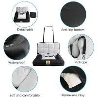 StarTech.com Lit de siège auto pour chien, imperméable, adapté à la voiture et à la maison - Siège avant pour chien - Taille M - Tissu Oxford - Lavable en machine - Avec ceinture de sécurité