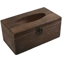 Semoic 1 PC Utile en Bois RéTro BoîTe de Mouchoirs Couverture Papier Serviette Titulaire Cas Accueil Voiture DéCor