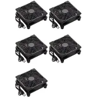 Torribaly 5X Ventilateur de Refroidissement 120 mm pour Routeur, Refroidisseur pour PC, TV, Sans Fil, Silencieux, Alimentation 5 V, USB, 12 cm, avec Vis,
