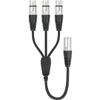 Typecat Câble Répartiteur XLR 3 Broches Mâle Vers 3 Femelles, Câble Audio Répartiteur XLR 1 Mâle Vers 3 Femelles pour Microphone de Mixage.