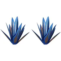 Typecat 2X Tequila Sculpture Rustique en Métal Agave Plante Décor à la Maison Rustique Peint à la Main en Métal Agave Ornements de Jardin Extérieur,55Cm