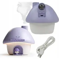 Eco-Light Lampe de table LED en forme de champignon, veilleuse violette et blanche, 2,5 W, RGBW, plastique, dimensions : 13 x 11,6 x 13 cm, IP20, Mary's