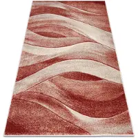 Rugsx Tapis FUSION 1617 beige / terre cuite - Vagues, moderne, abstrait 140x190 cm