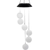 Semoic Boule Solaire LumièRe LED Couleur Changeante Jardin Cour Suspendue DéCoration LumièRe ExtéRieure Alimenté Carillon éOlien Lampes éTanches