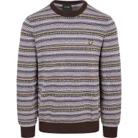 Lyle & Scott Pullover Crewneck Fairisle Ebony
