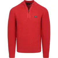 New zealand auckland NZA Pull Half Zip Slub Knit Red