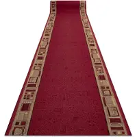 Rugsx TAPIS DE COULOIR ANTIDÉRAPANT JENA bordeaux 80cm 80x370 cm