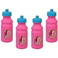 Dreamworks Lot de 4 bouteilles d'eau bouchon coulissant Trolls Princess Poppy pour enfants de 17 oz de
