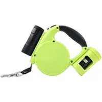 Semoic Laisse Extensible pour Chien de 5 M, avec Petite Lampe Torche, Commande par Bouton, Convient Aux Chiens de Taille Moyenne et Petite ( 20 Kg)
